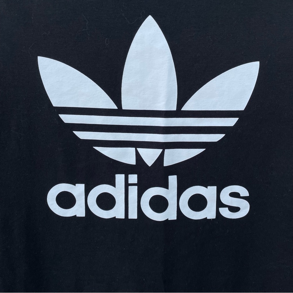 Adidas black short sleeve logo dress Girl 13-14Y - Picture 4 of 10